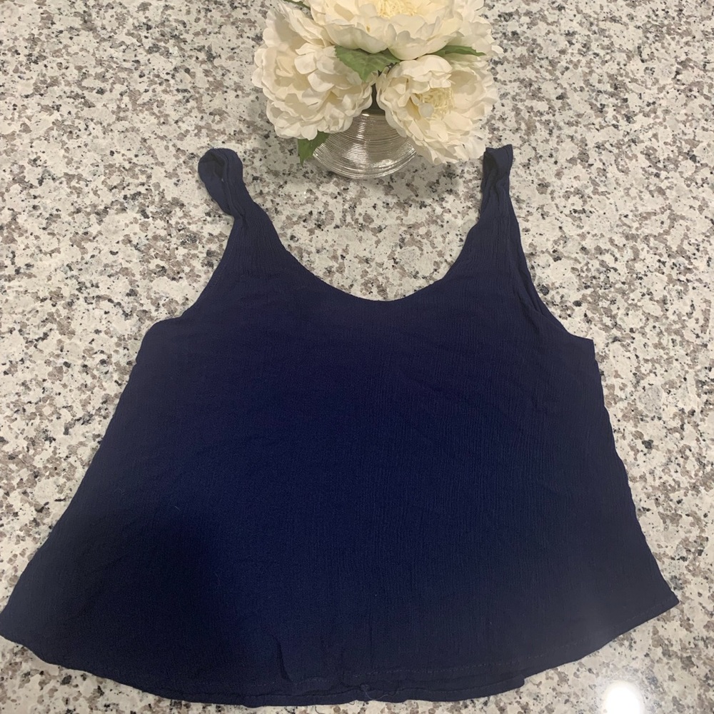Navy Blue Crop Top 💫